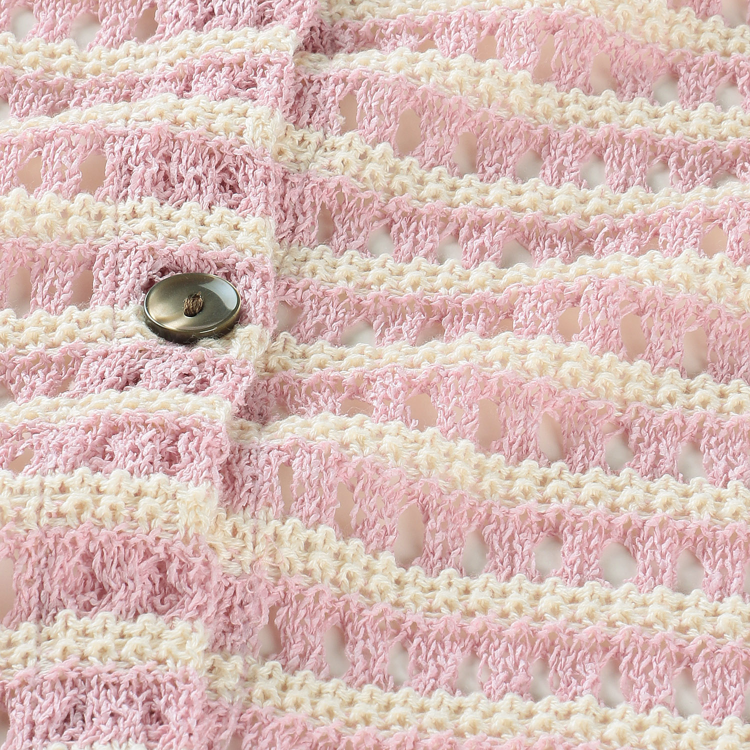 透かしボーダーカーディガン - 画像5