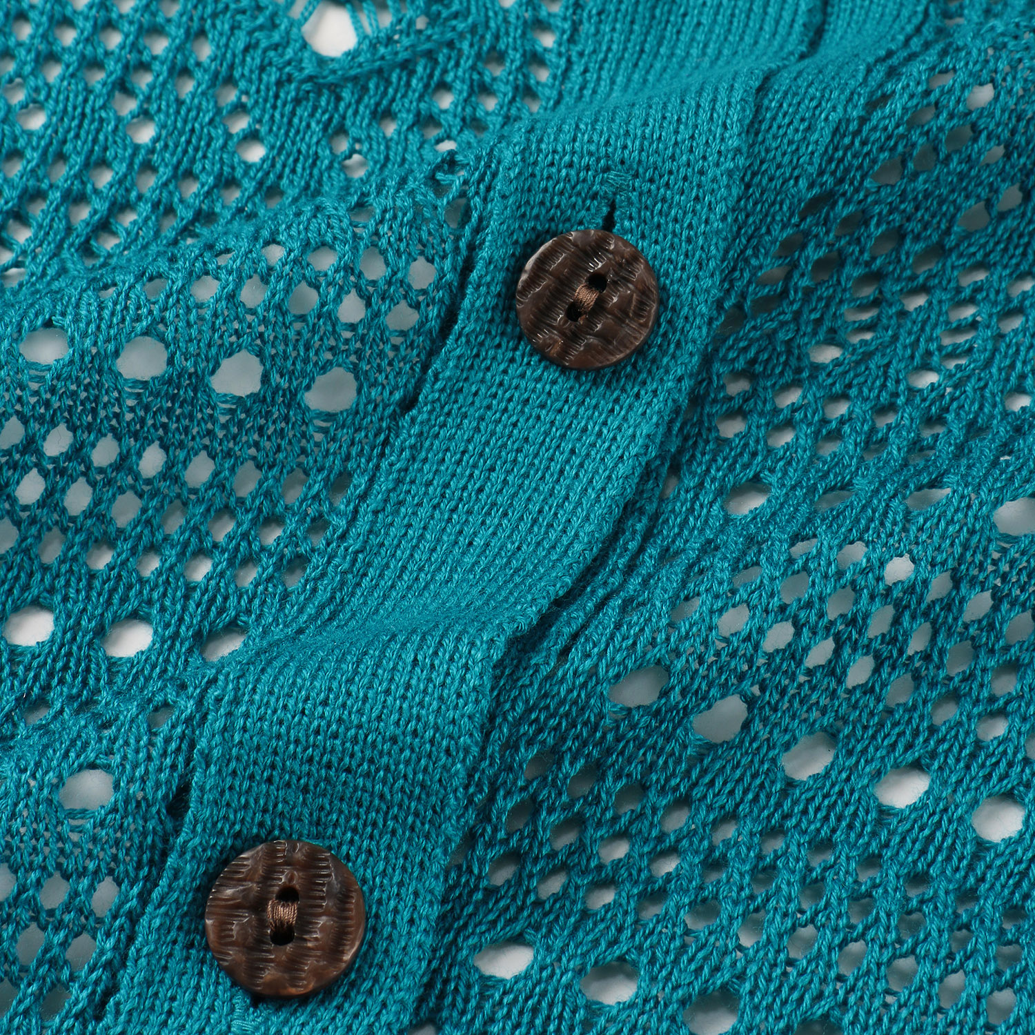 透かし柄衿付きカーディガン - 画像8