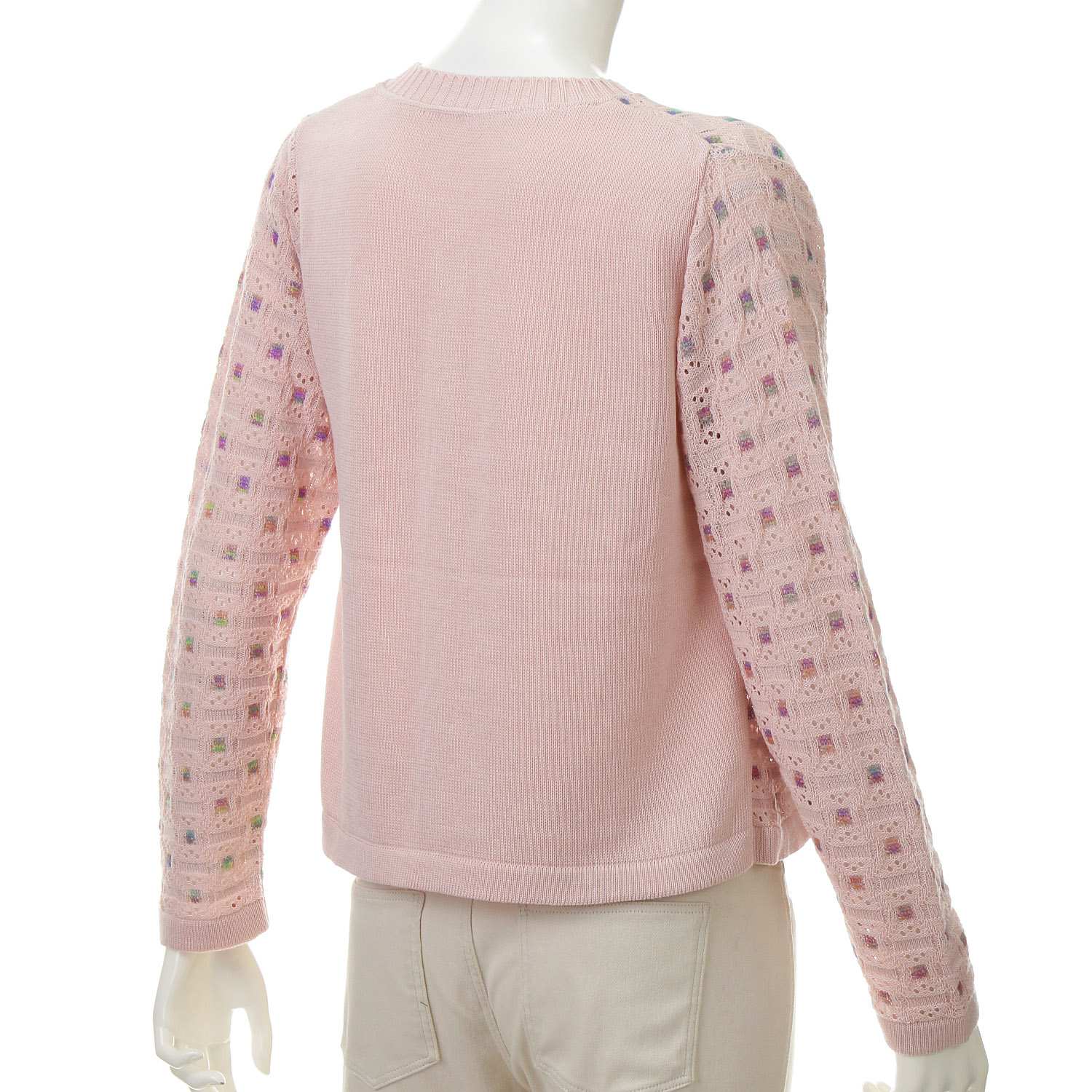 絣使い格子柄カーディガン - 画像4