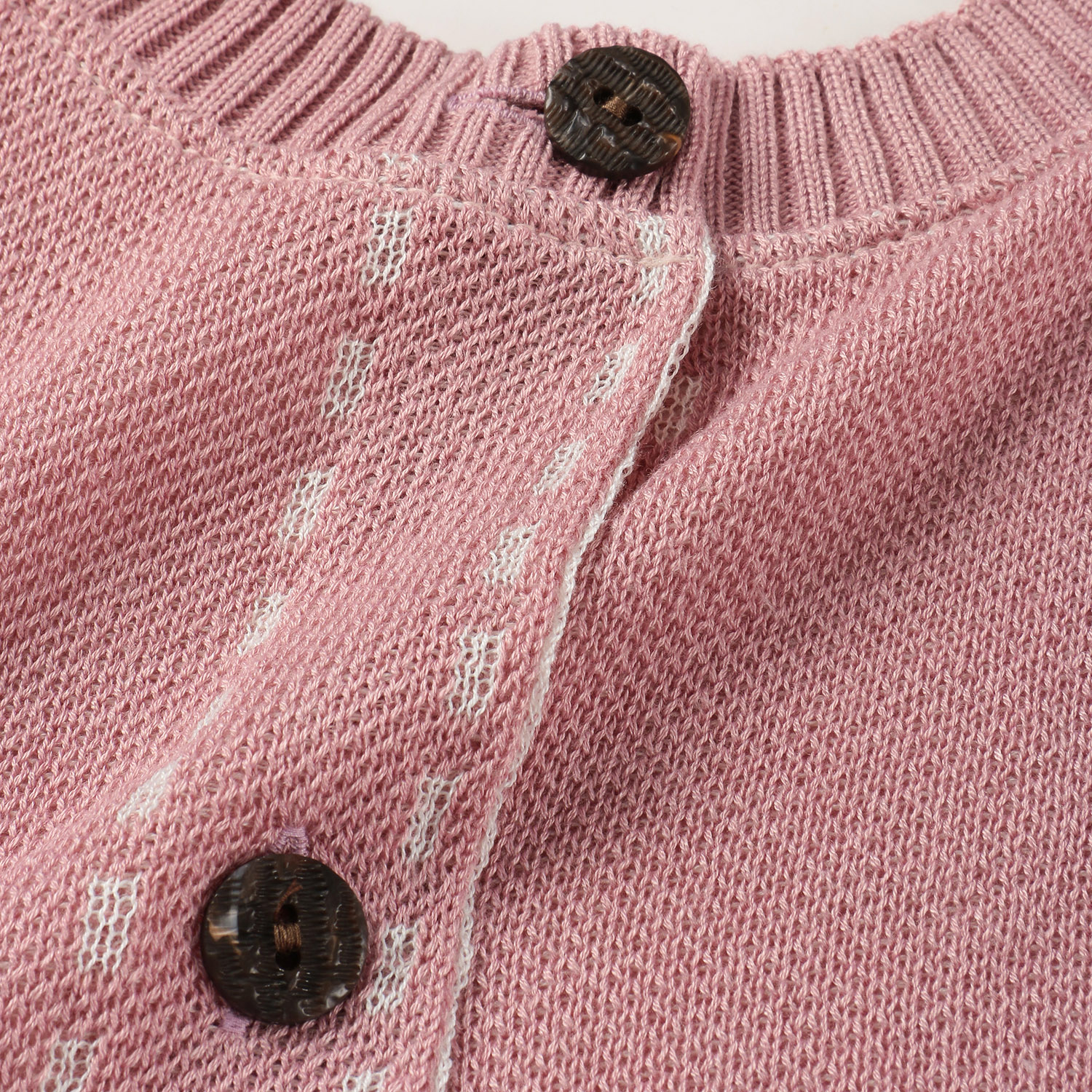 ジャガードステッチポケット柄丸首カーディガン - 画像6