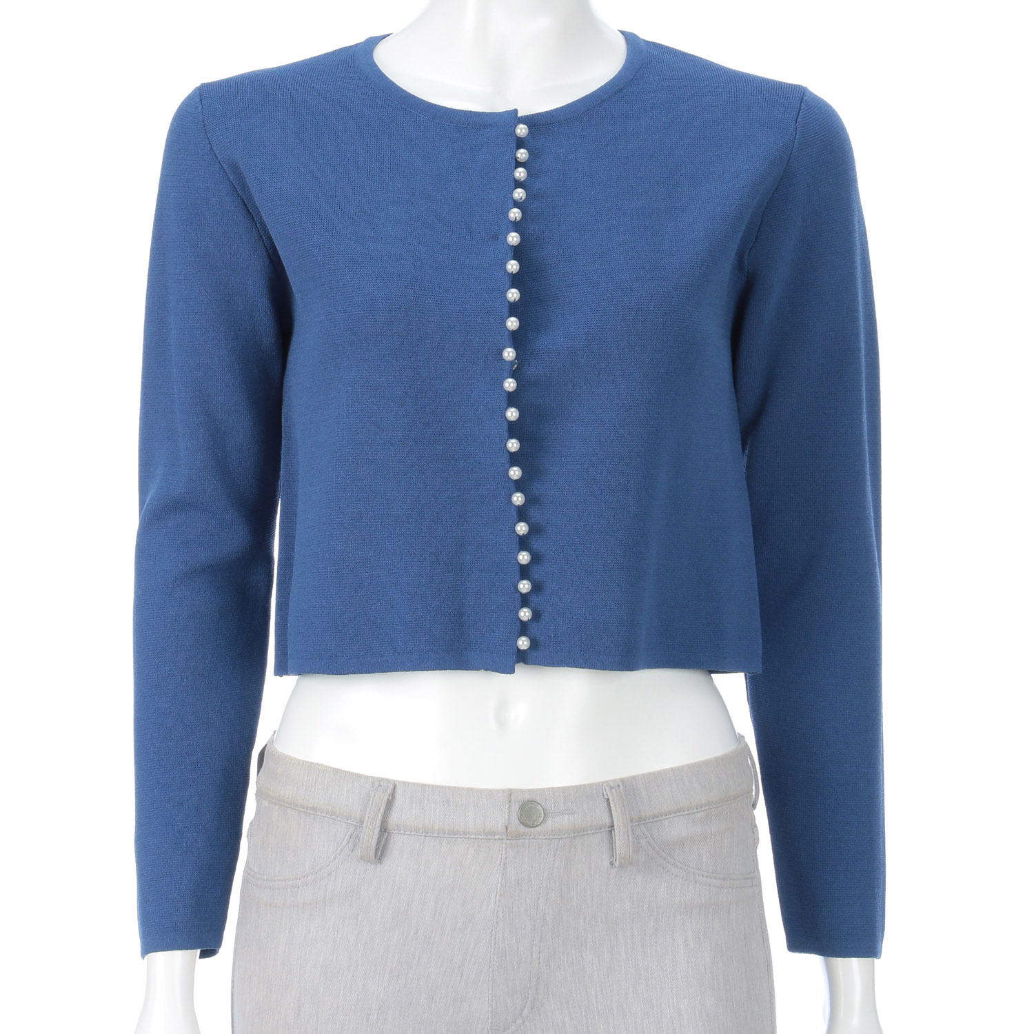 パール釦使いカーディガン - 画像5