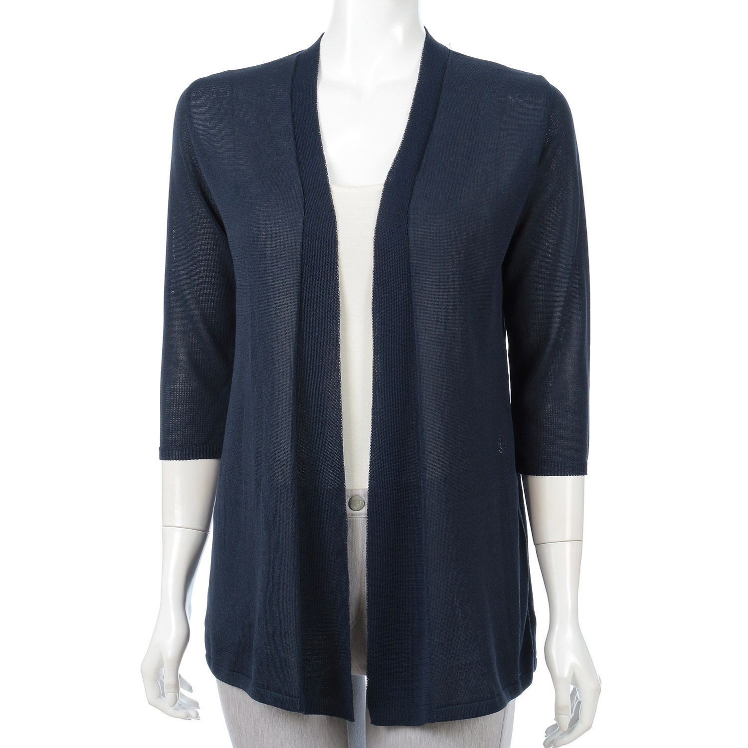 脇テープ付綿ポリロングカーディガン - 画像8