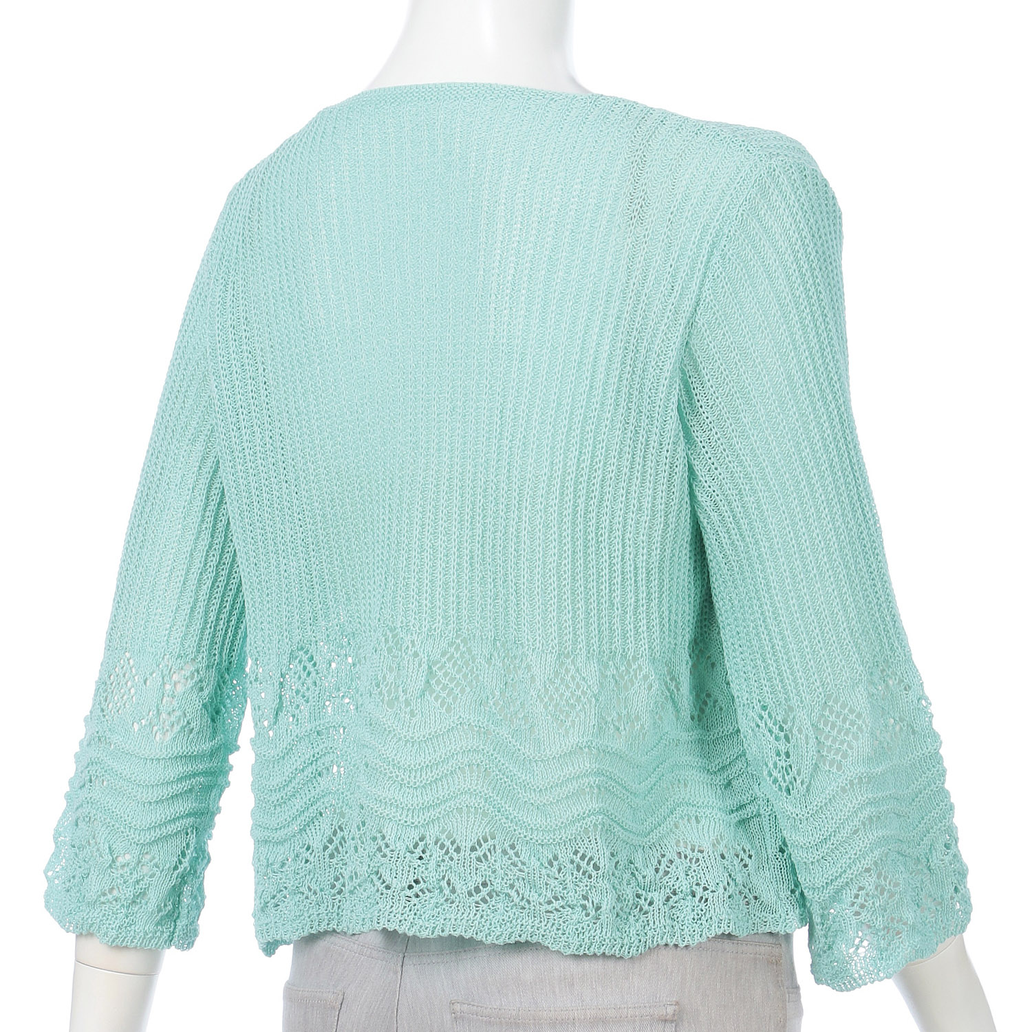 1つ釦ガ－タ－切り替えカーディガン - 画像5