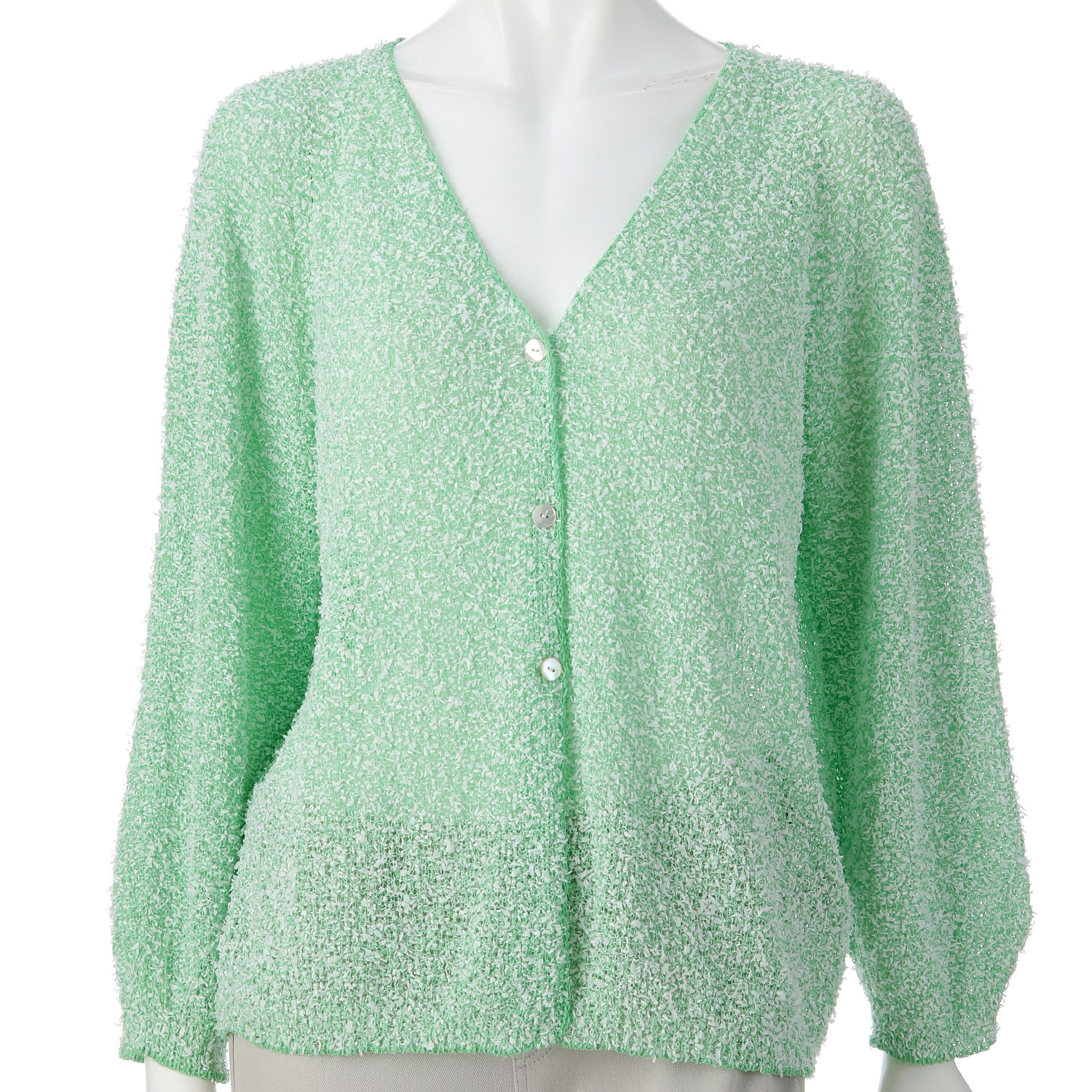 ホールガーメントVネックカーディガン - 画像3