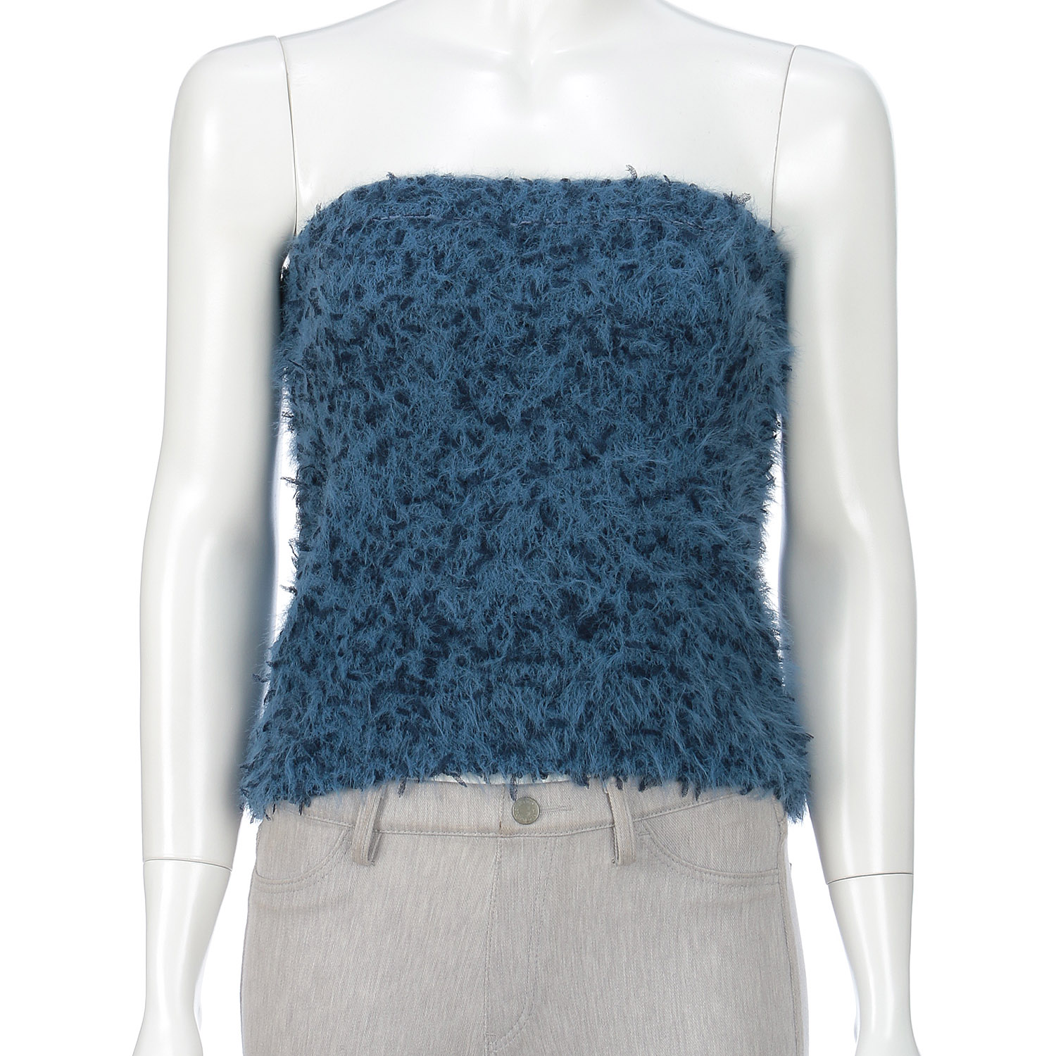 フェザーモールチュール糸ミックスビスチェ