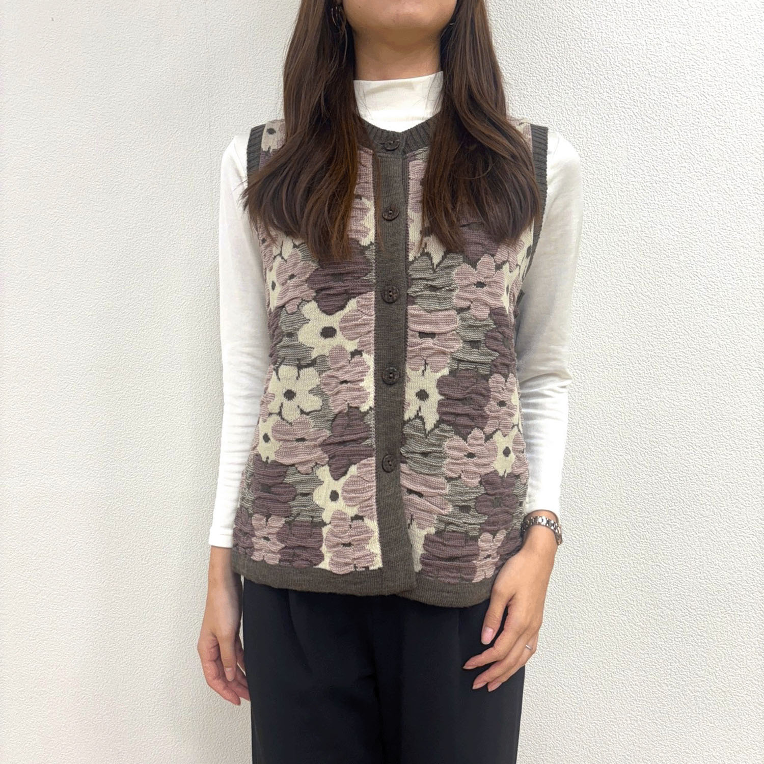 【Insta Live】花柄ジャガードベスト - 画像6