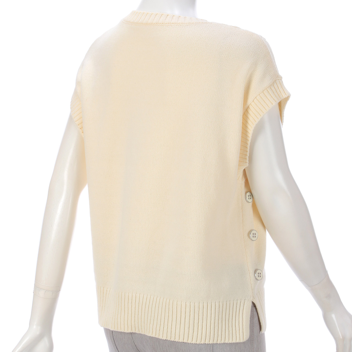 綿混ケーブル編みベスト - 画像9