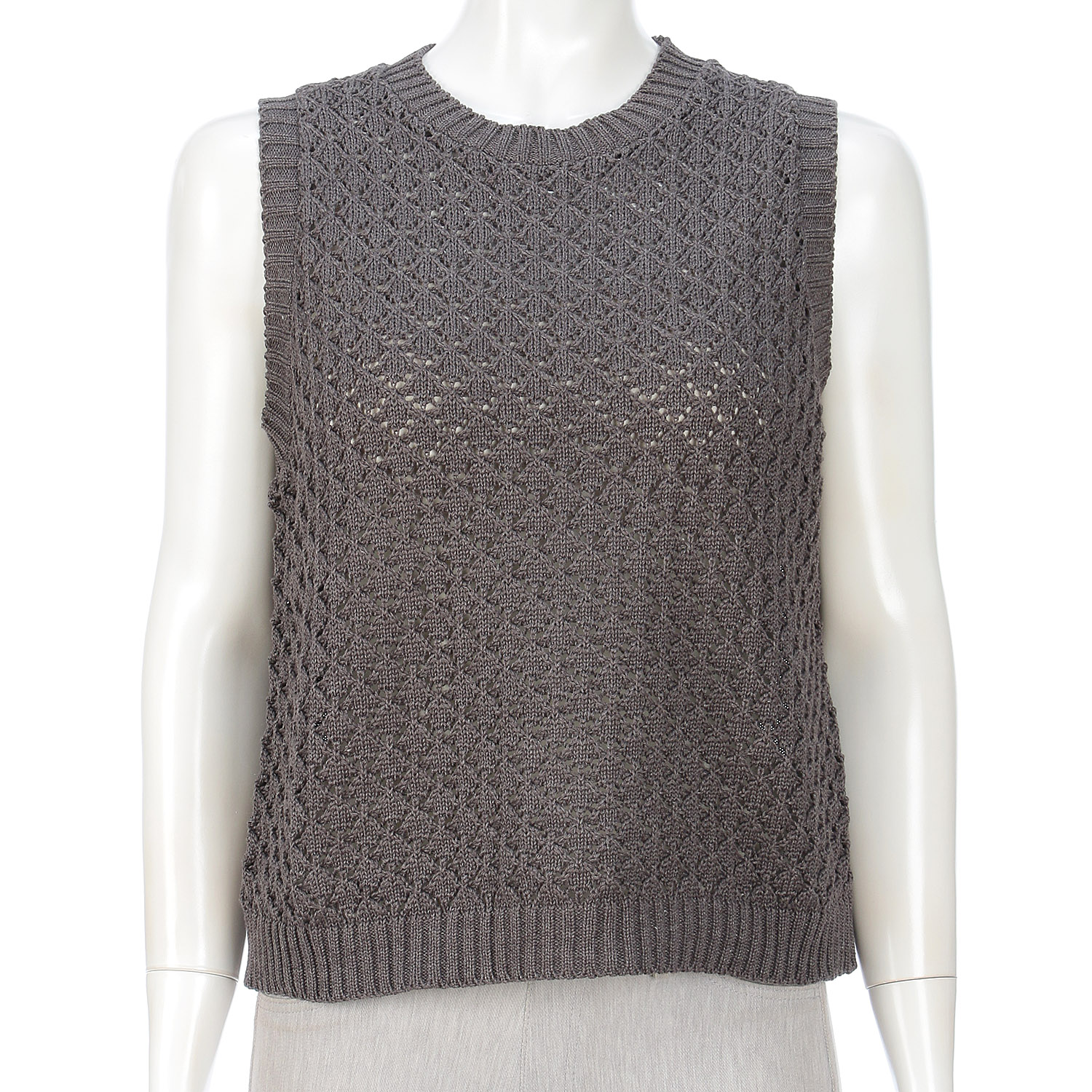 透かし柄ベスト - 画像2