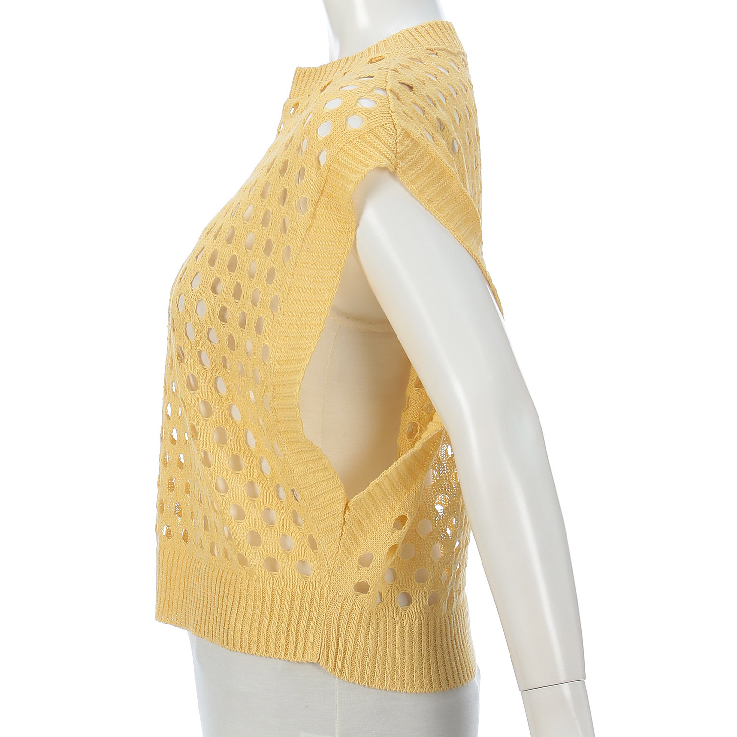 麻混穴あきベスト - 画像6