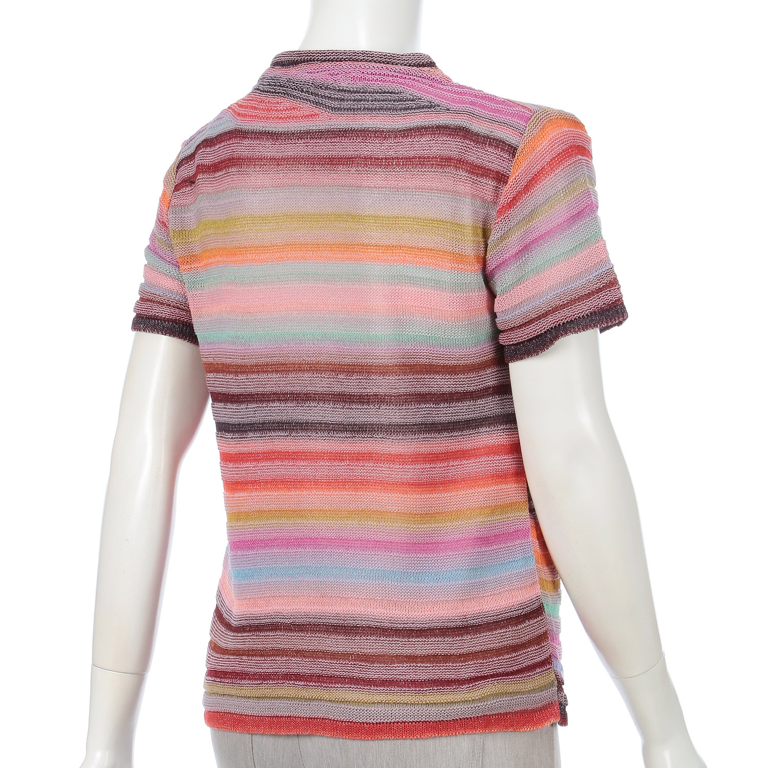 絣リブ鱗ケーブル柄プルオーバーベスト - 画像4