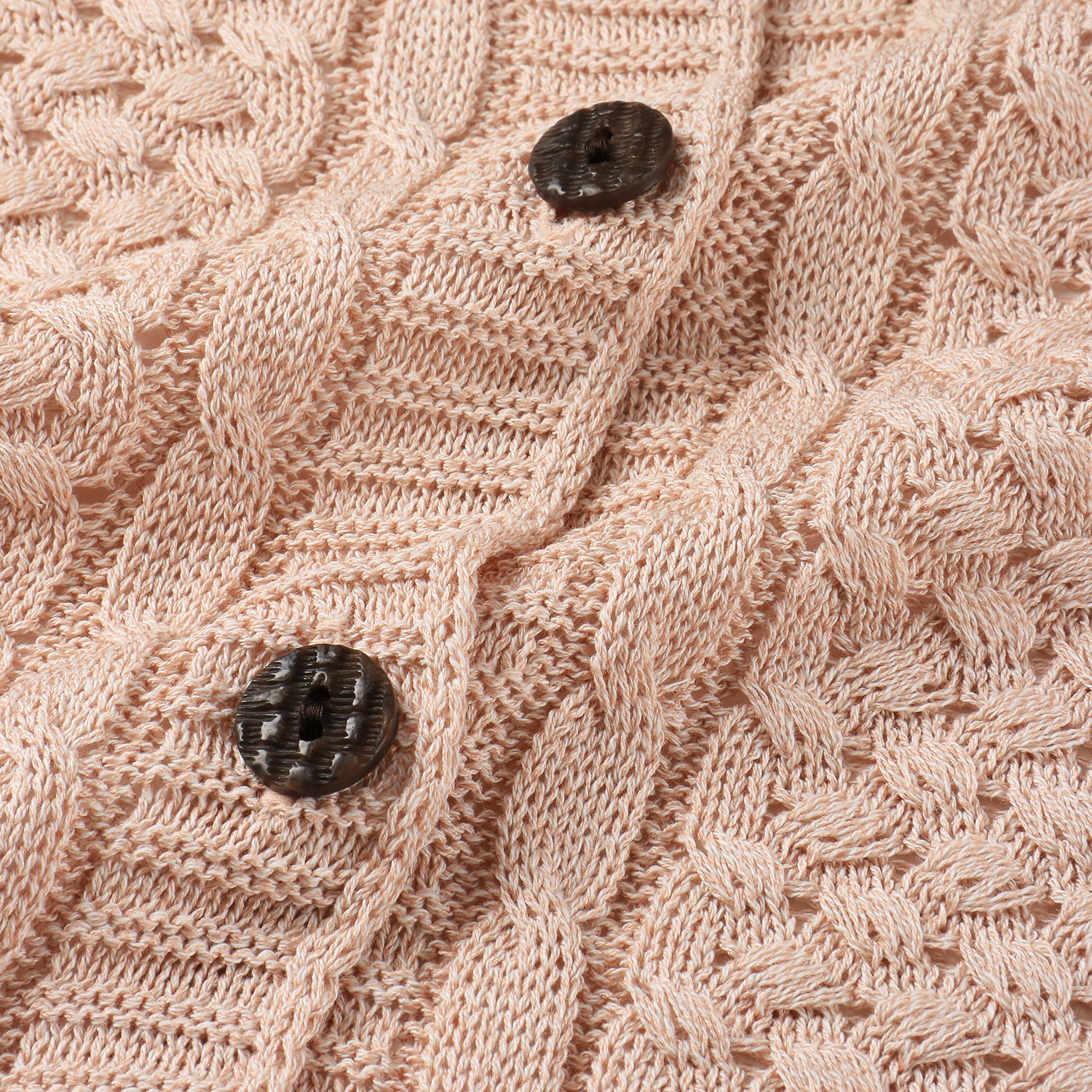 バスケット編み前開きベスト - 画像7