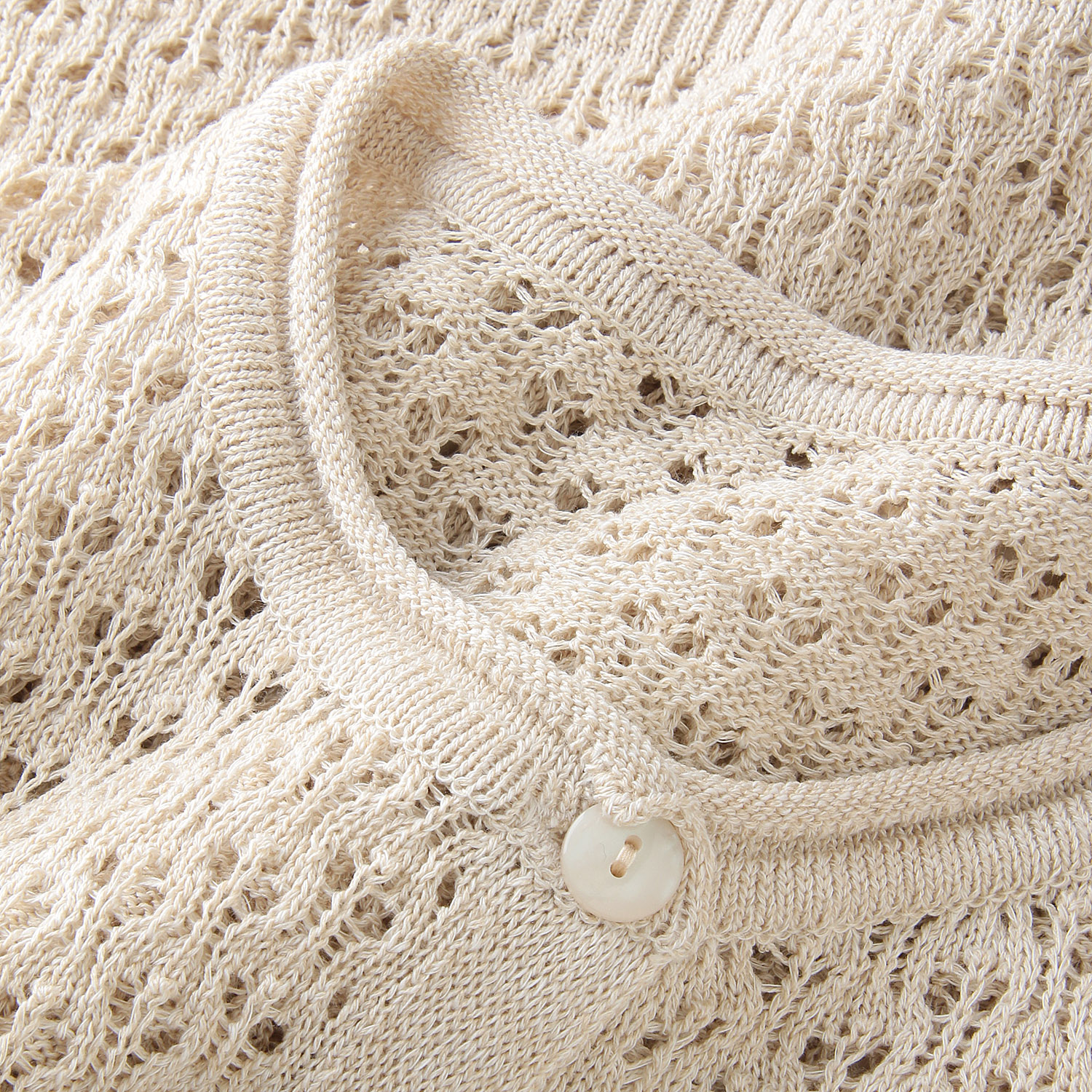 透かし柄キャップスリーブベスト - 画像5