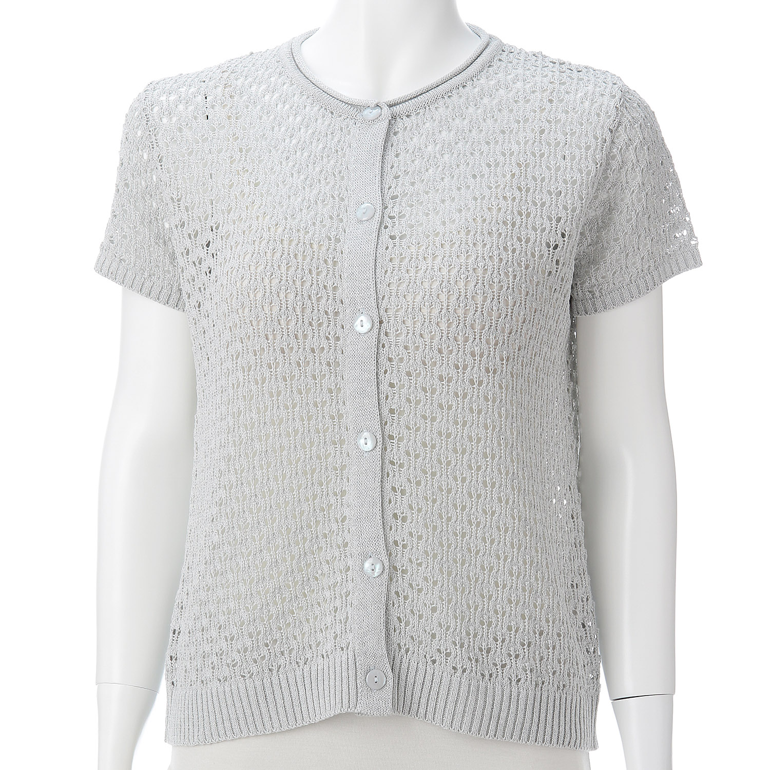 透かし柄キャップスリーブベスト