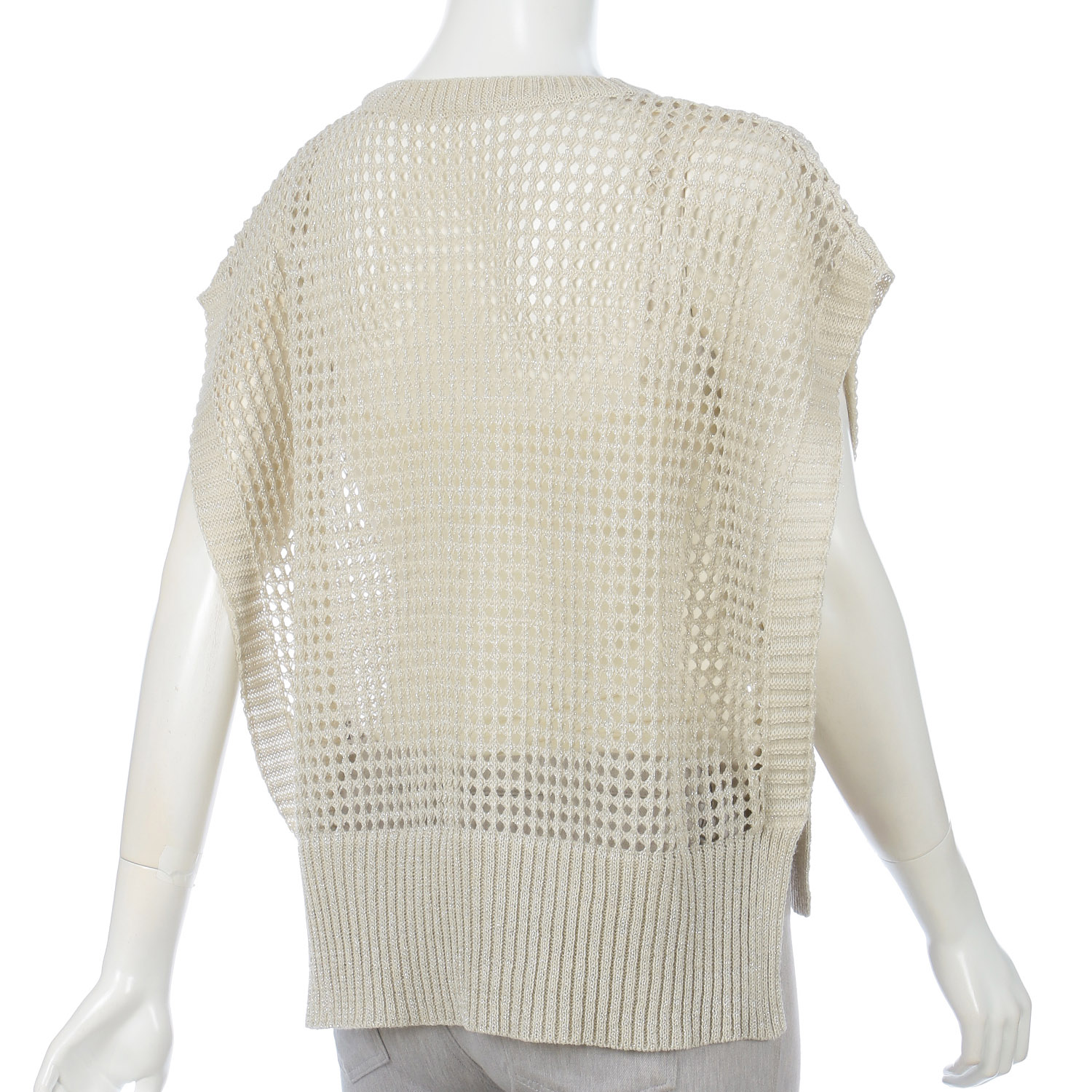 ラメ和紙混メッシュベスト - 画像5