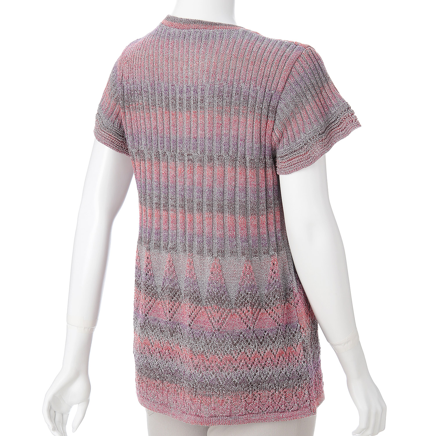 絣ダイヤ柄前開きベスト - 画像5