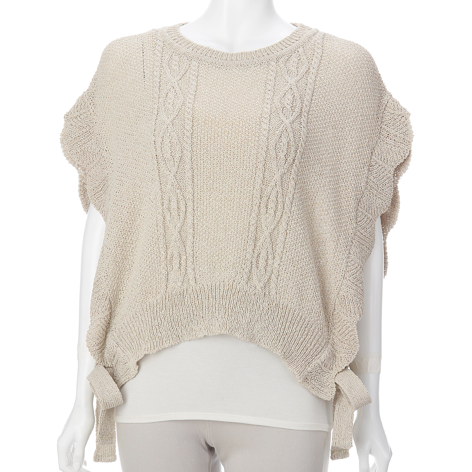 サイドリボン付きベスト - 画像3