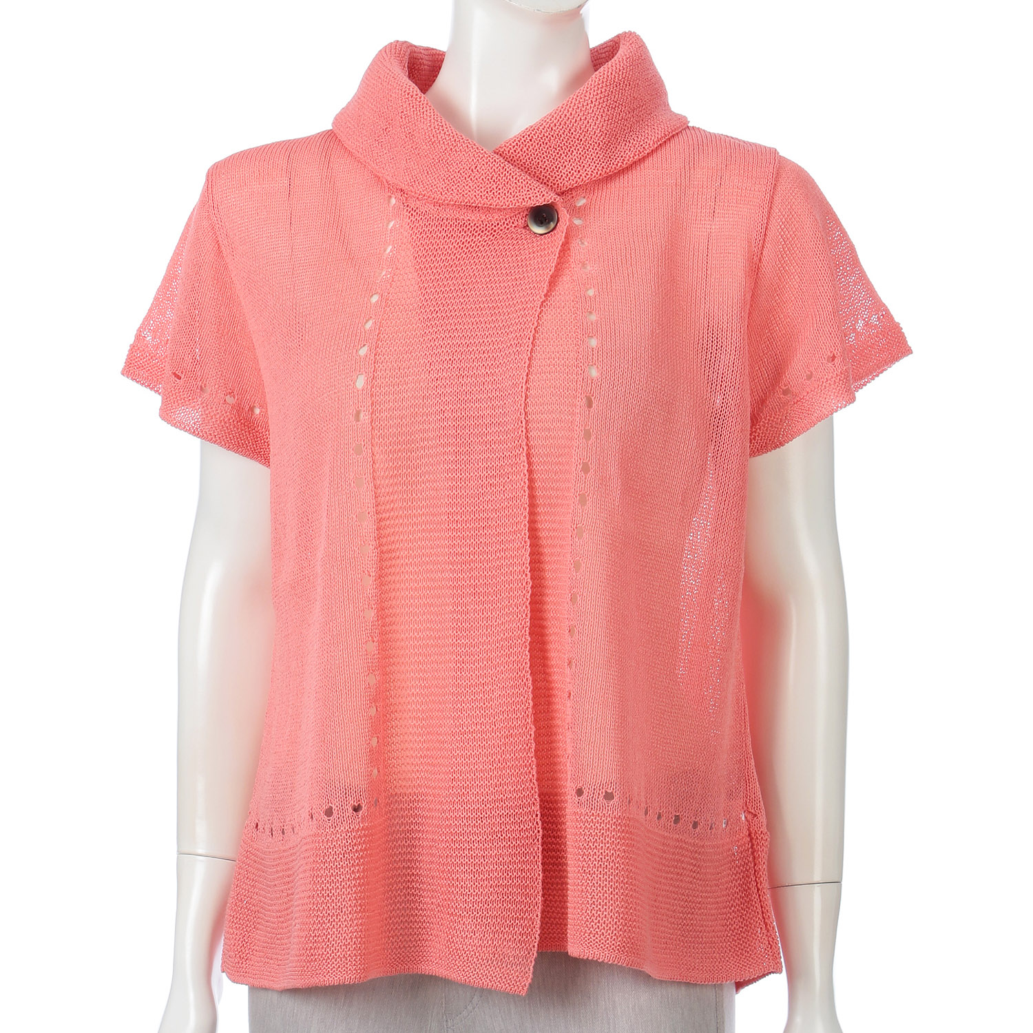 和紙ポリへちま衿キャップベスト - 画像1