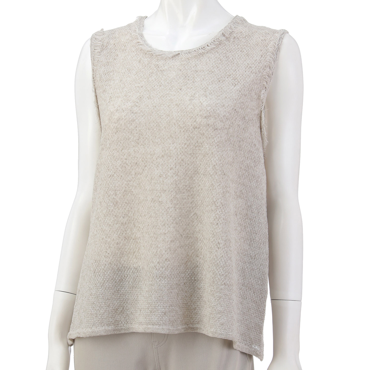 ツイード調フリンジベスト - 画像3