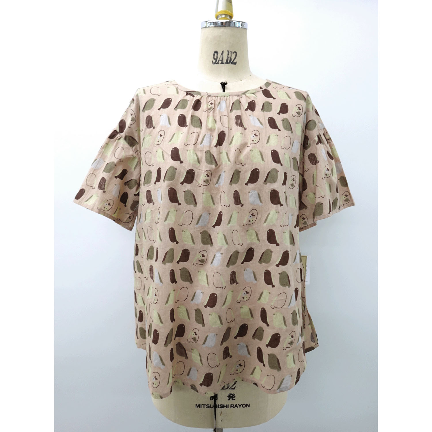 コットンボイルプリンとブラウス