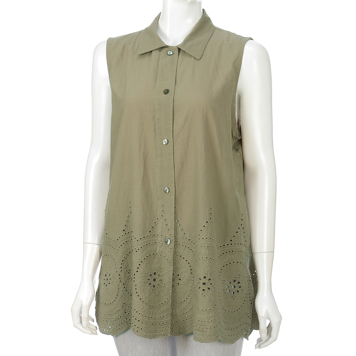 スカラップレースベスト - 画像1