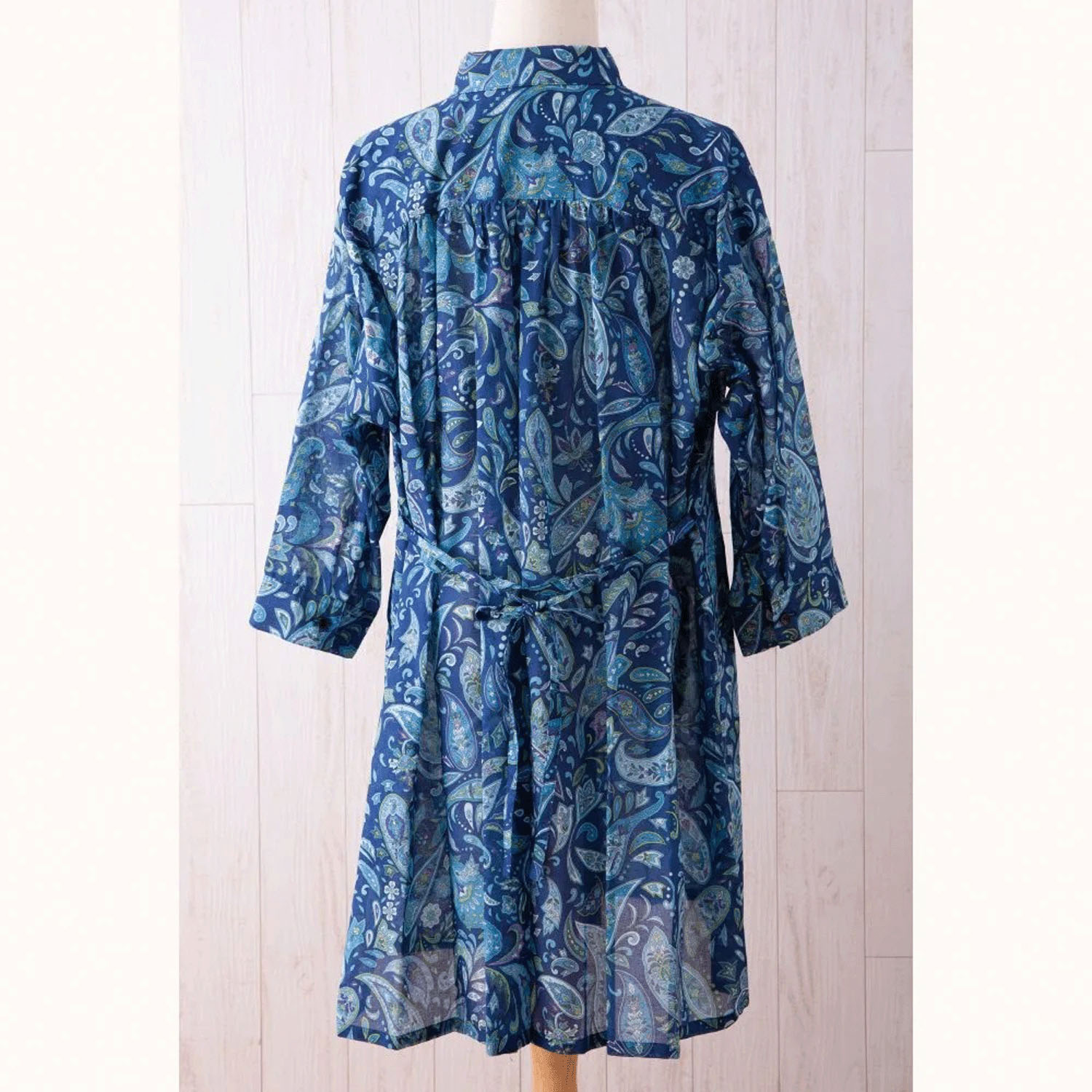 【ETONET限定】シルクロード シャツカラーヨーク切替ギャザーチュニック - 画像4