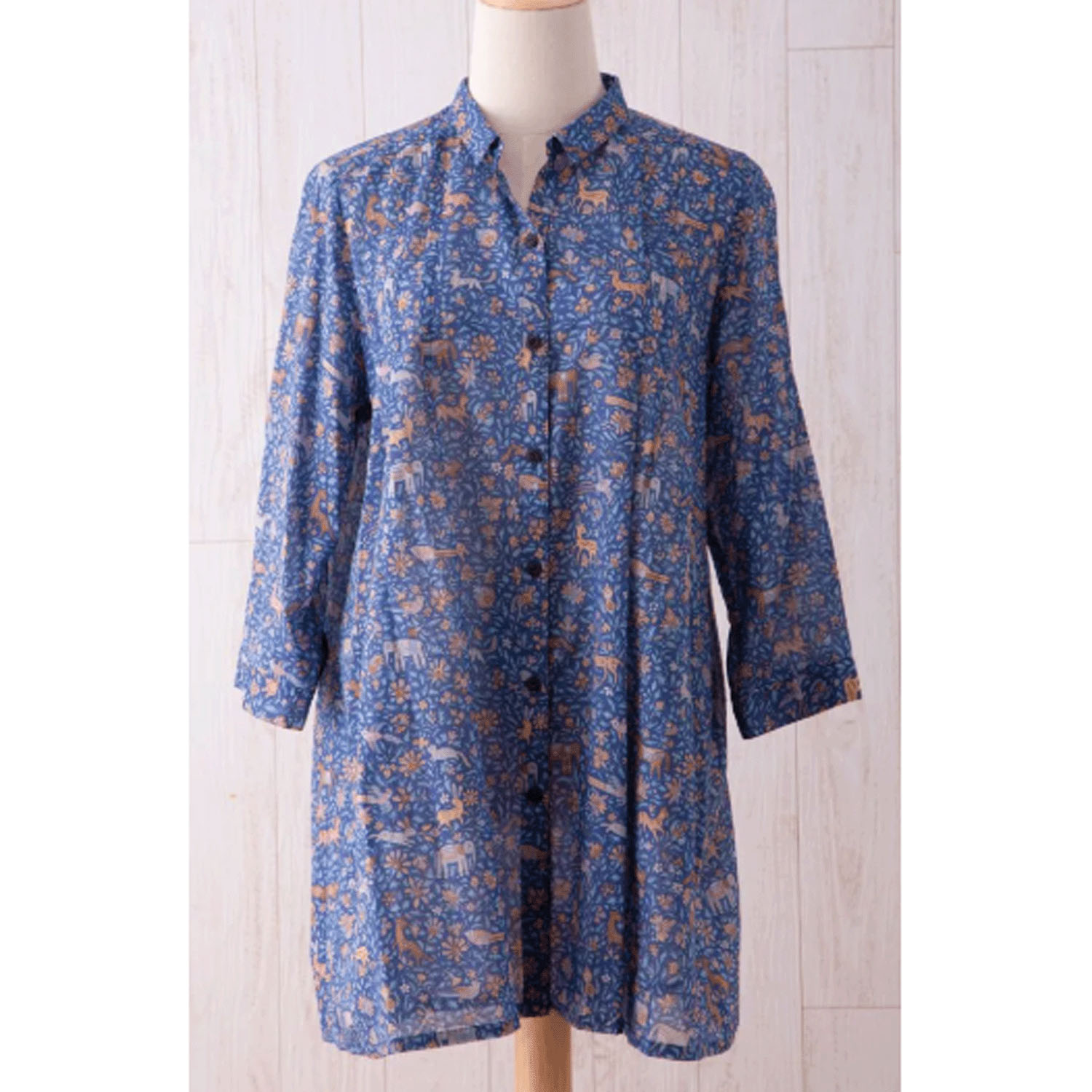 【ETONET限定】シルクロード シャツ襟タックブラウス - 画像9