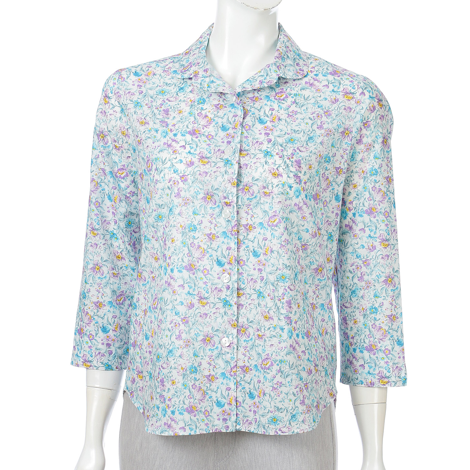 プリント七分袖