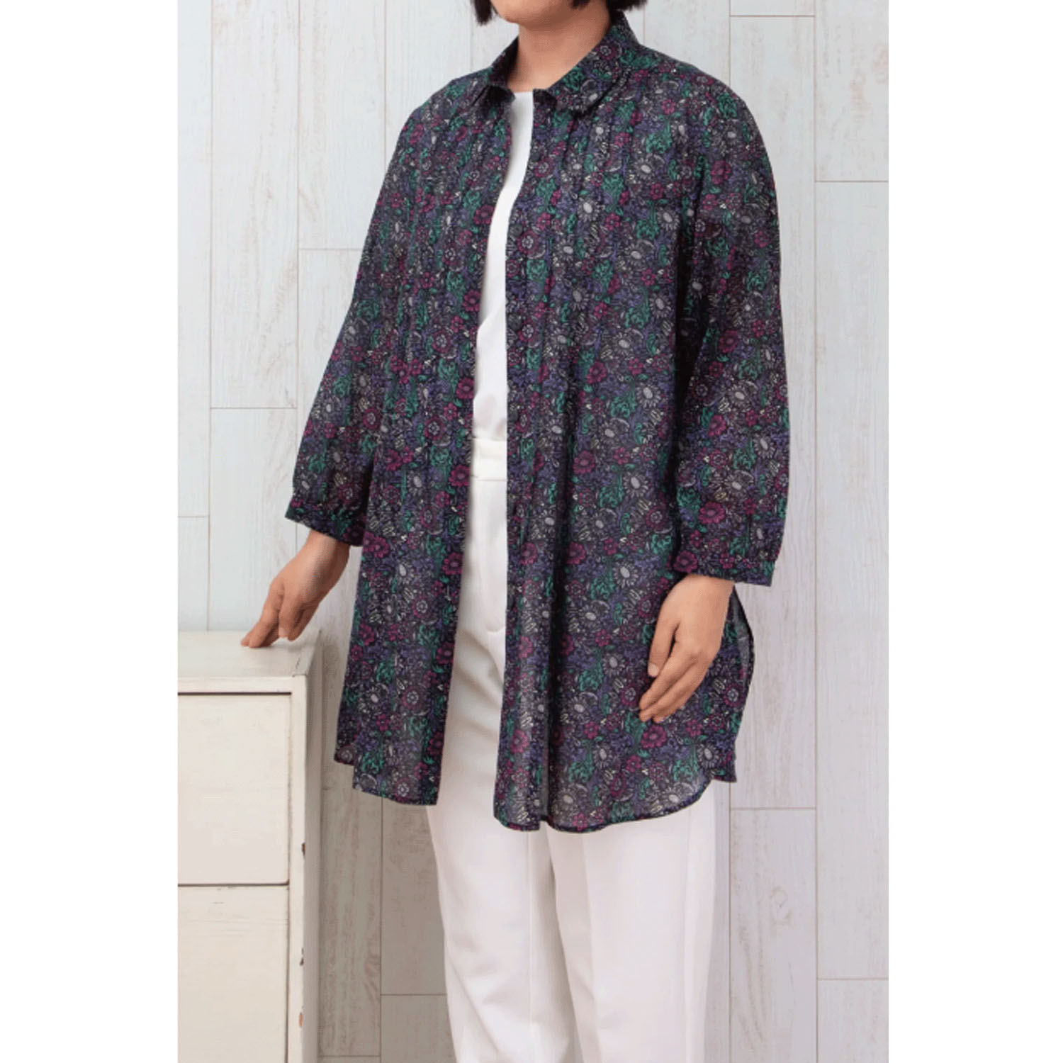 【ETONET限定】シルクロード 前ピンタックシャツチュニック ソグド - 画像2