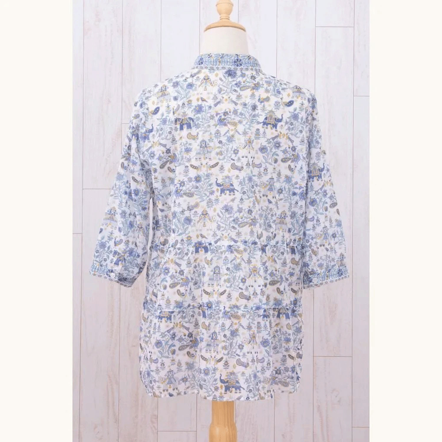 【ETONET限定】シルクロード ティアード切替シャツブラウス バローダ - 画像4