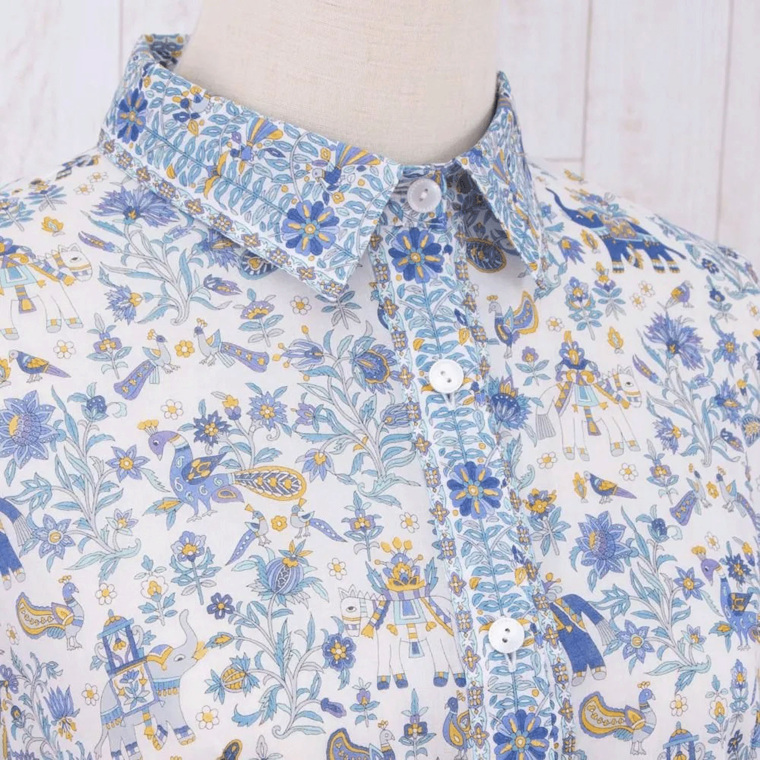 【ETONET限定】シルクロード ティアード切替シャツブラウス バローダ - 画像5