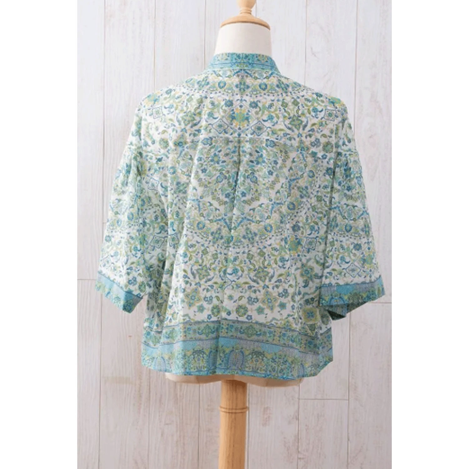 【ETONET限定】シルクロード 袖山タックシャツブラウス コンスタンティノープル - 画像13