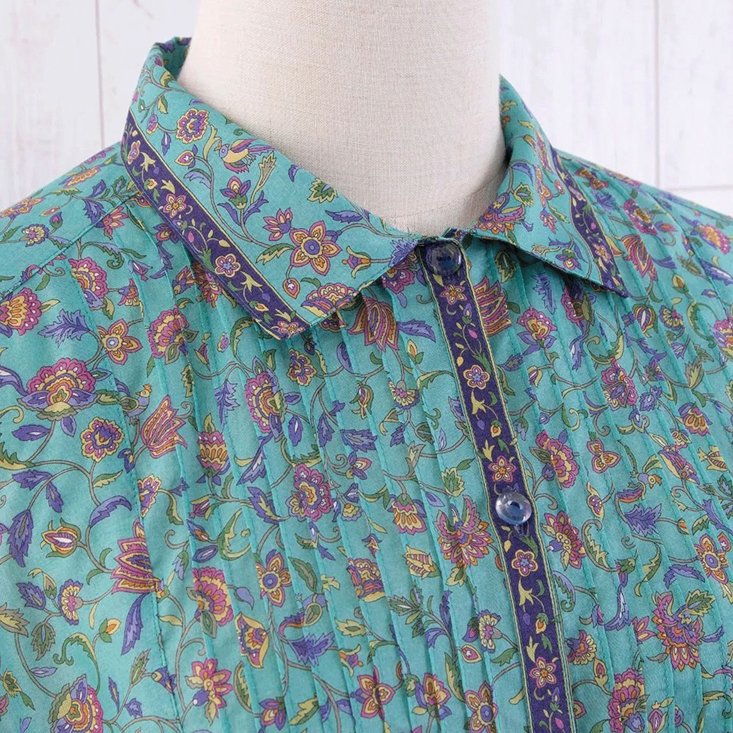 【ETONET限定】シルクロード ヨークピンタック全開チュニック ゴルゴンダ - 画像5