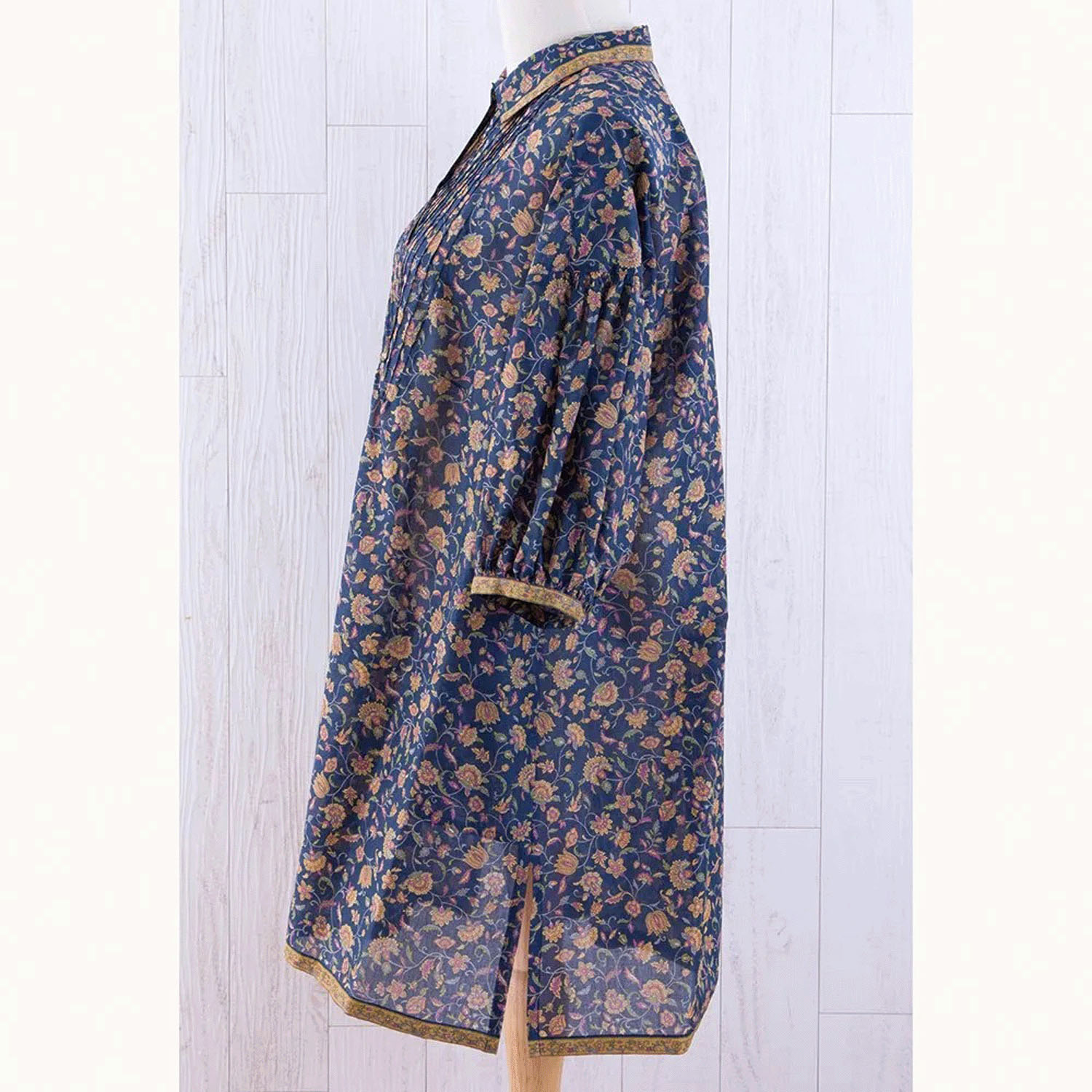 【ETONET限定】シルクロード ヨークピンタック全開チュニック ゴルゴンダ - 画像9