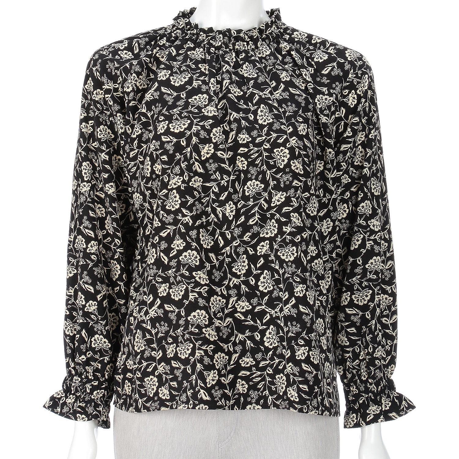 LAPIS ROUGE ボタニカル柄ブラウス - 画像2