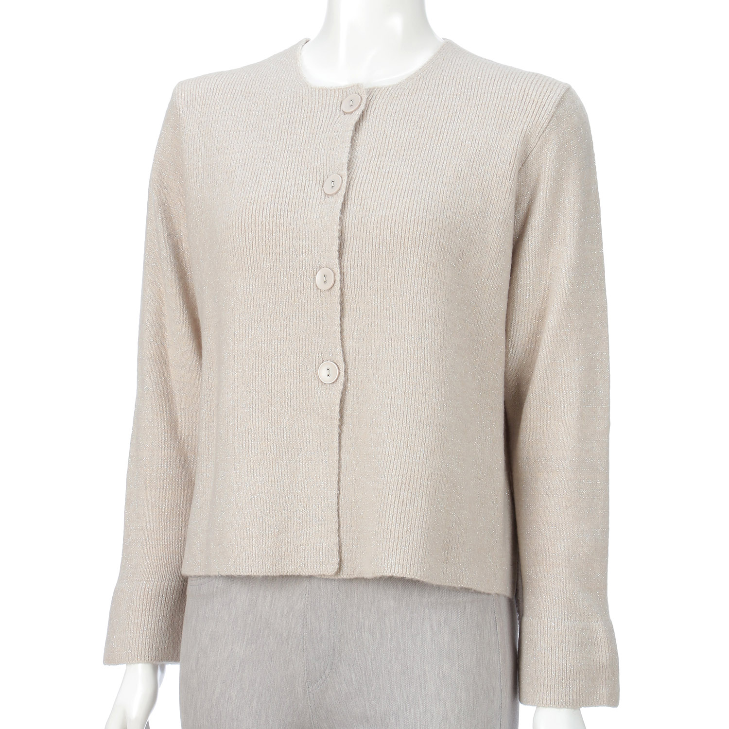 LAPIS ROUGE シルバーラメ混カーディガン - 画像3