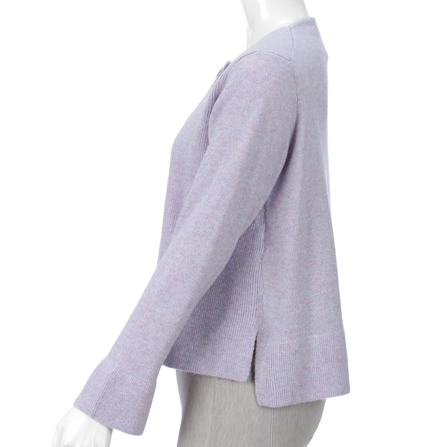 LAPIS ROUGE シルバーラメ混カーディガン - 画像7