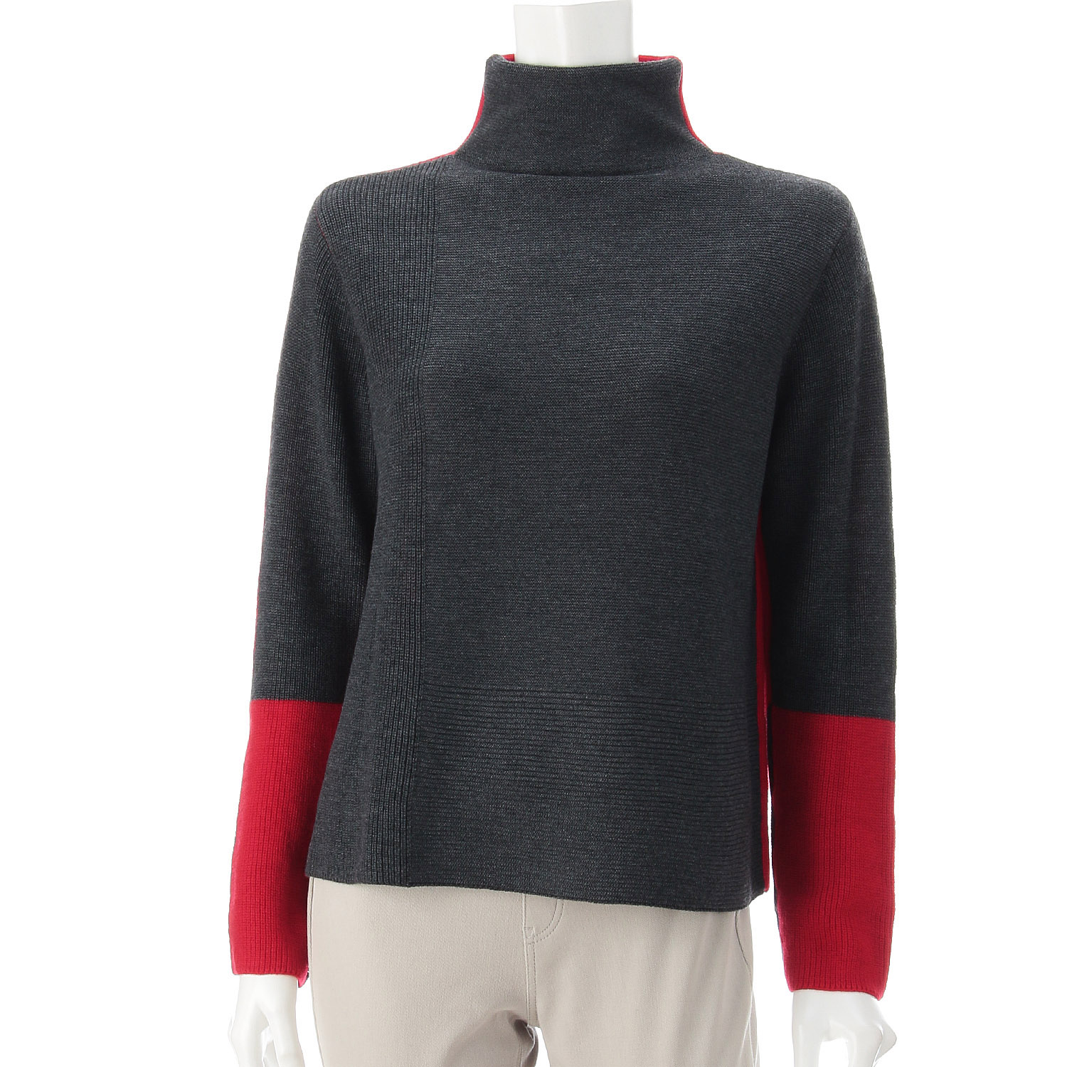 LAPIS ROUGE 編地ミックス2WAYセーター - 画像8