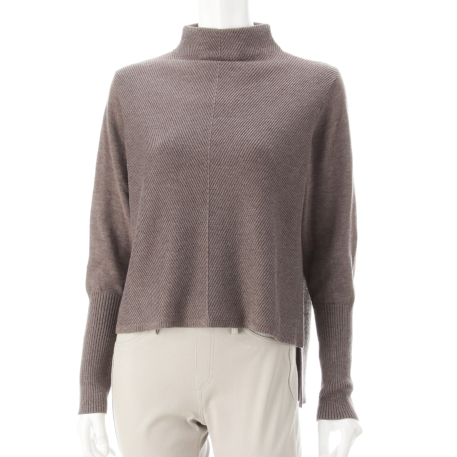 LAPIS ROUGE 編地ミックスVうねセーター - 画像2