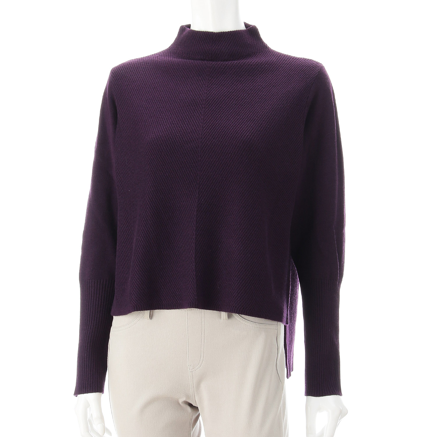 LAPIS ROUGE 編地ミックスVうねセーター - 画像7