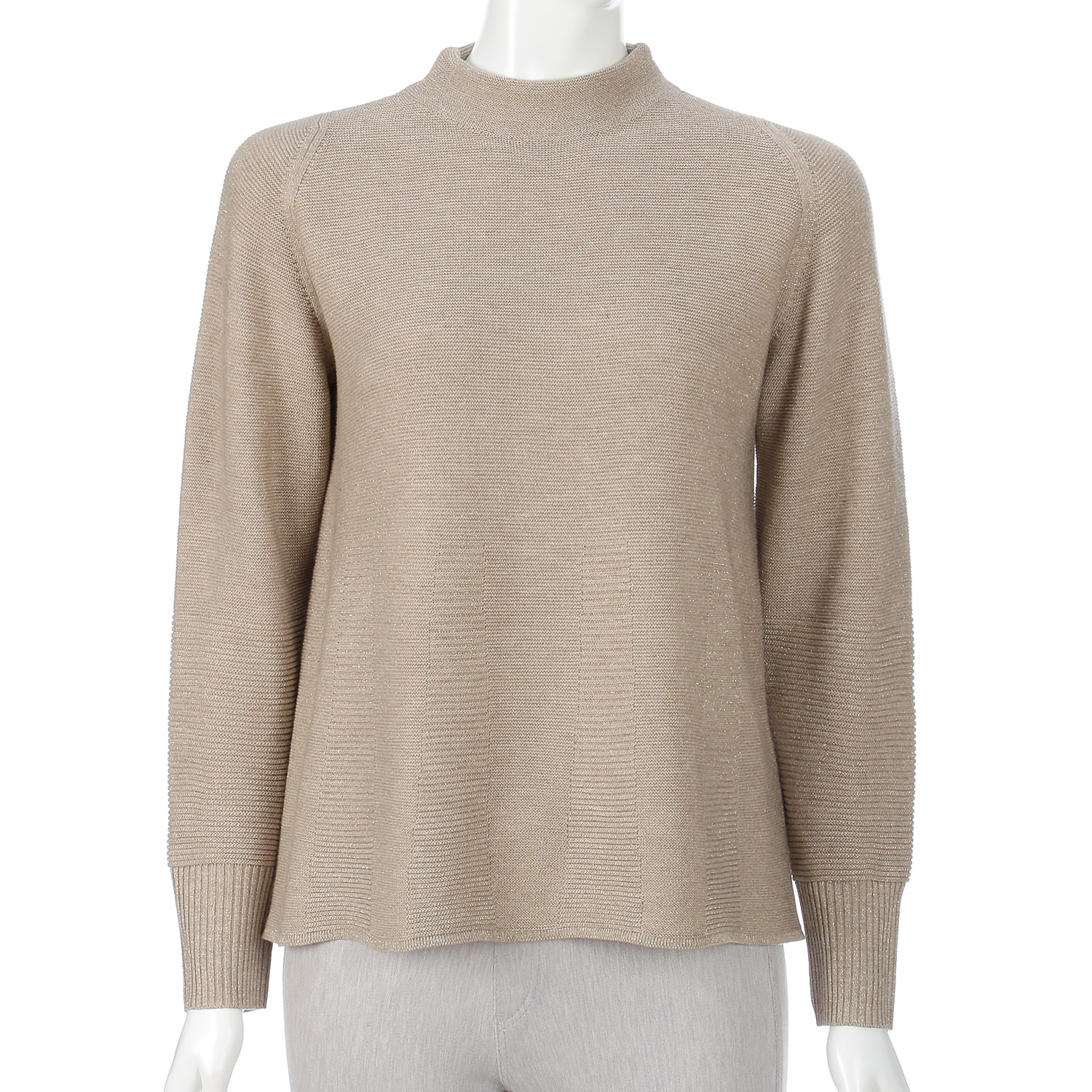 LAPIS ROUGE 編地ミックスラメ混セーター - 画像3