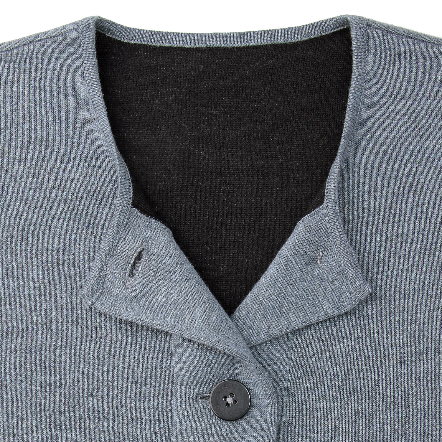 LAPIS ROUGE 裏配色接結ニットジャケット - 画像3