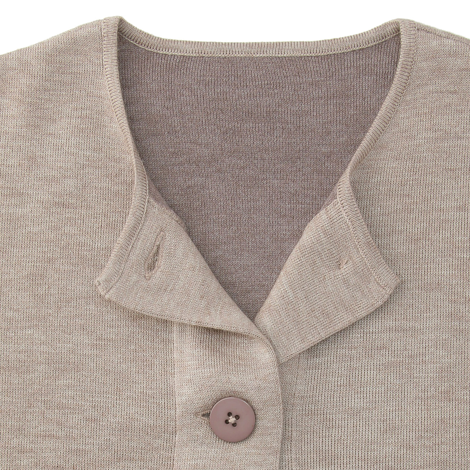 LAPIS ROUGE 裏配色接結ニットジャケット - 画像5