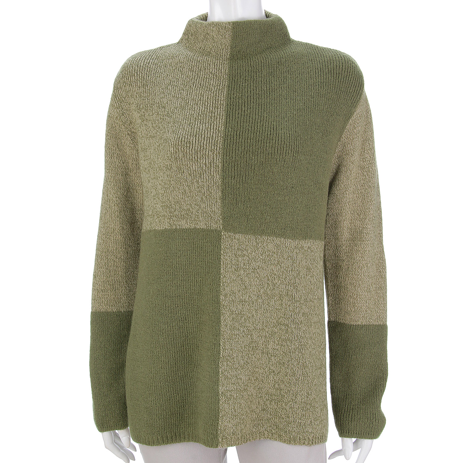 LAPIS ROUGE アルパカ混配色セーター - 画像1