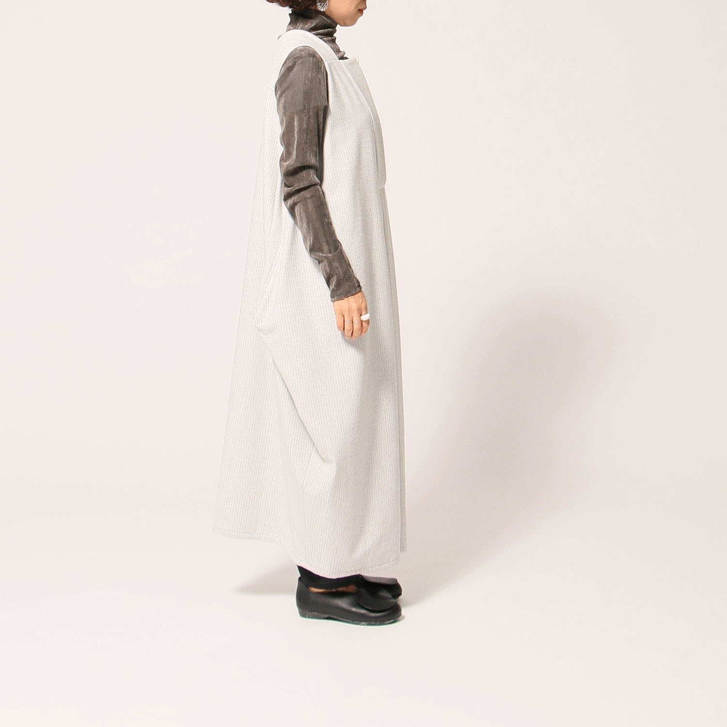 jalanjalan アンジー縦ストレッチ両面起毛ジャンドレ - 画像4