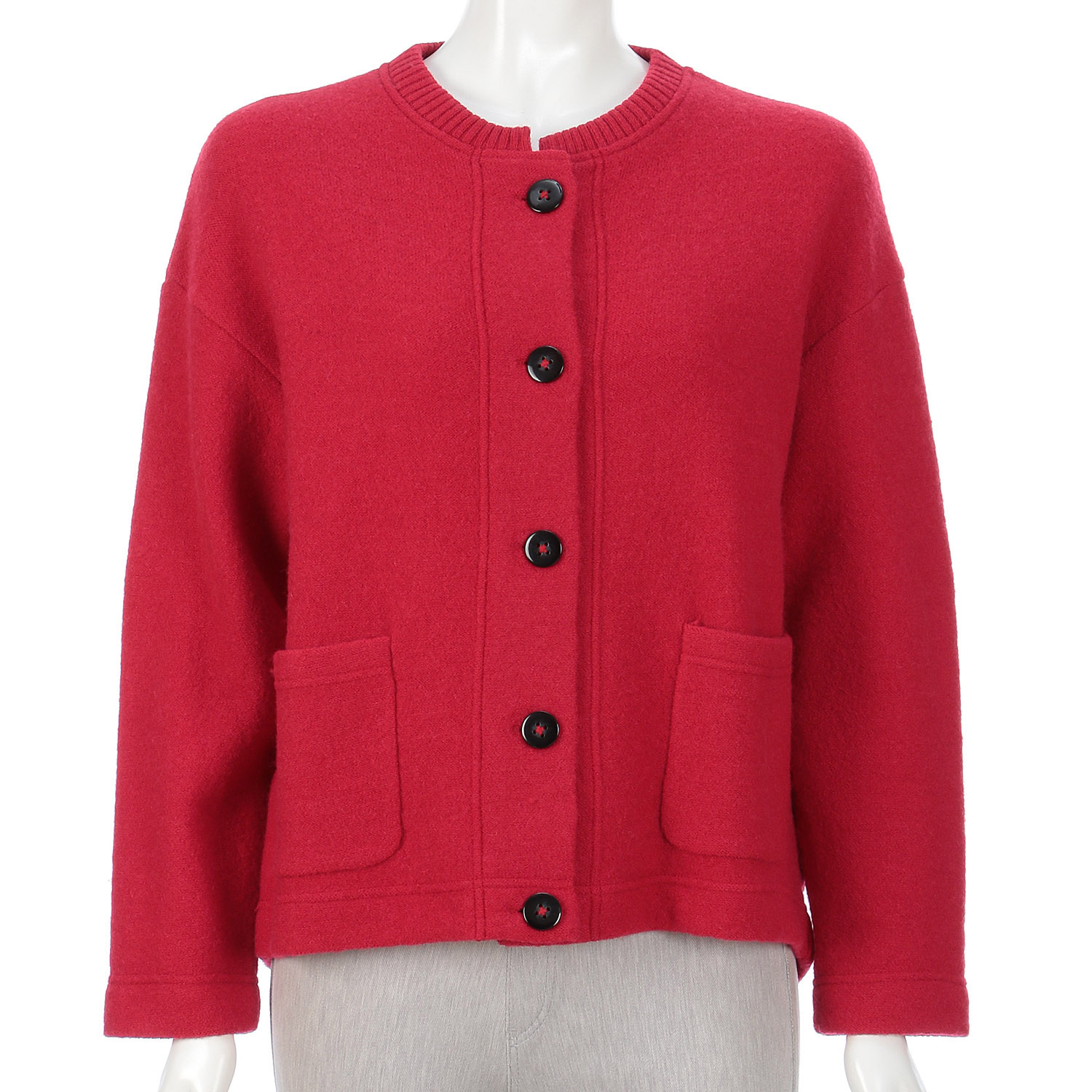 LAPIS ROUGE ウール100％圧縮ニットジャケット - 画像4