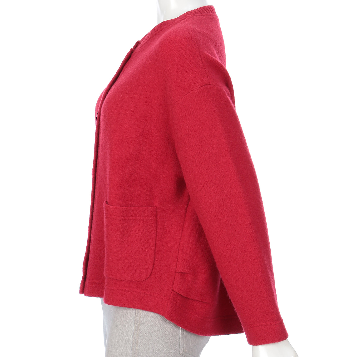 LAPIS ROUGE ウール100％圧縮ニットジャケット - 画像5