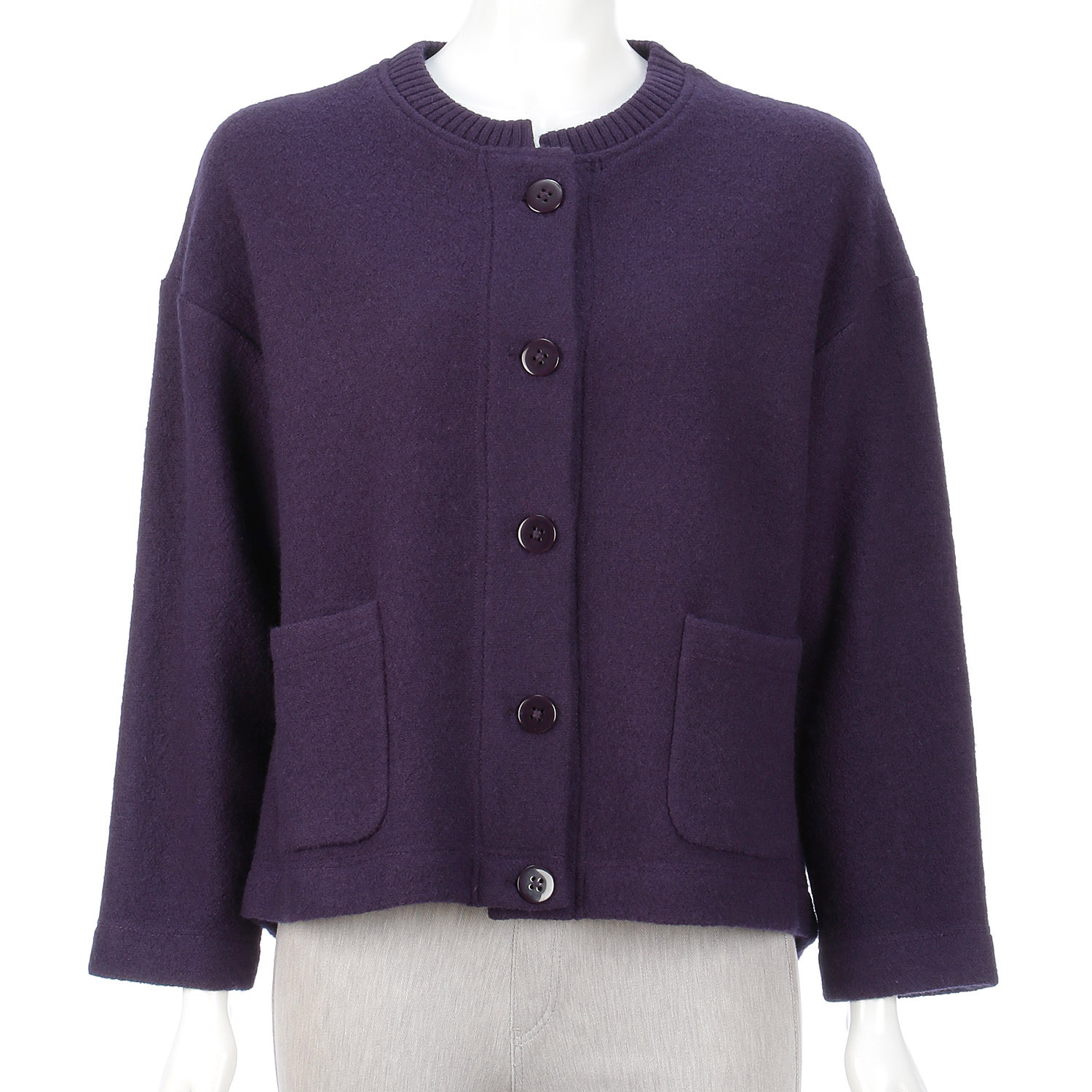 LAPIS ROUGE ウール100％圧縮ニットジャケット - 画像9