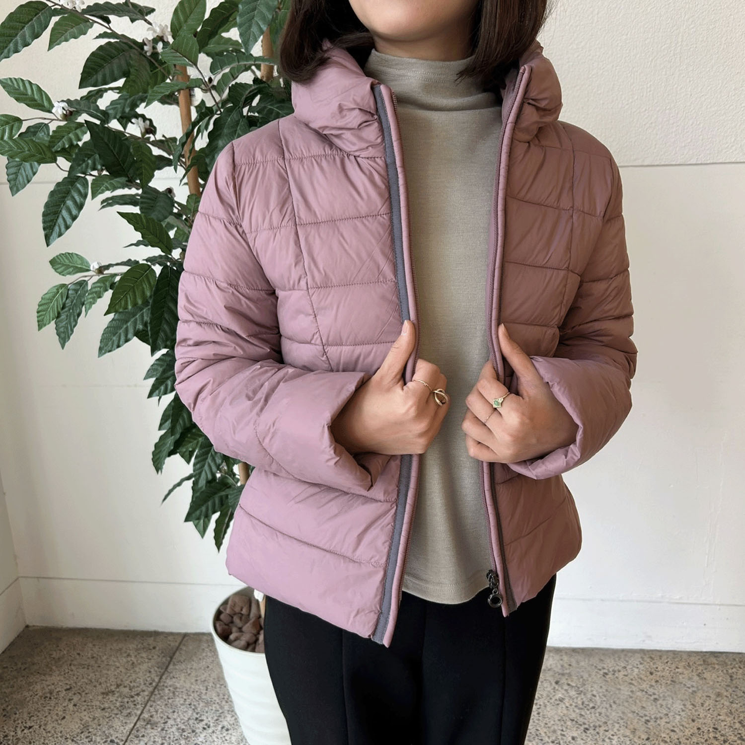 LAPIS ROUGE ファイバーダウン裏地付きジャケット