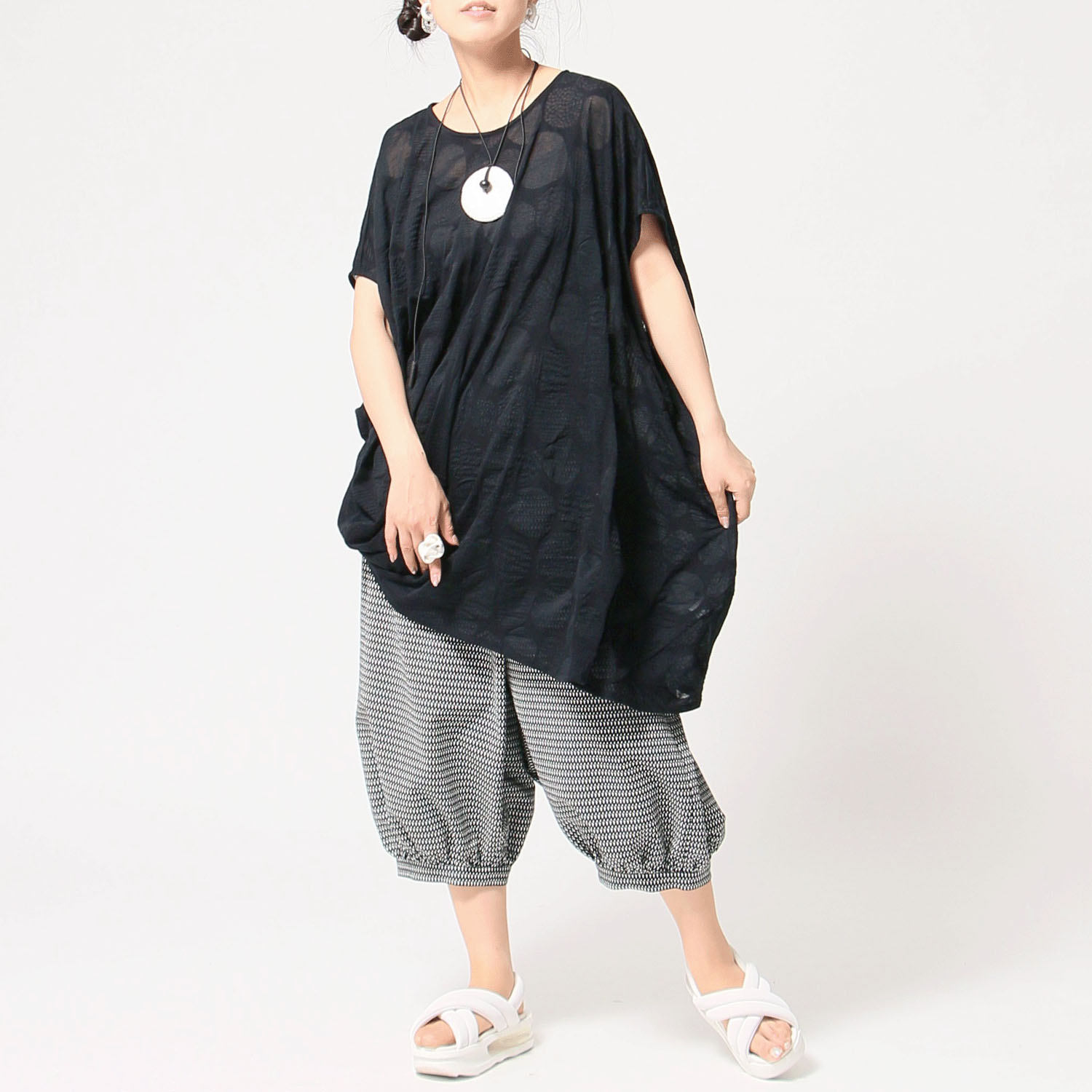 jalan jalan リップル天竺ブラウス - 画像3