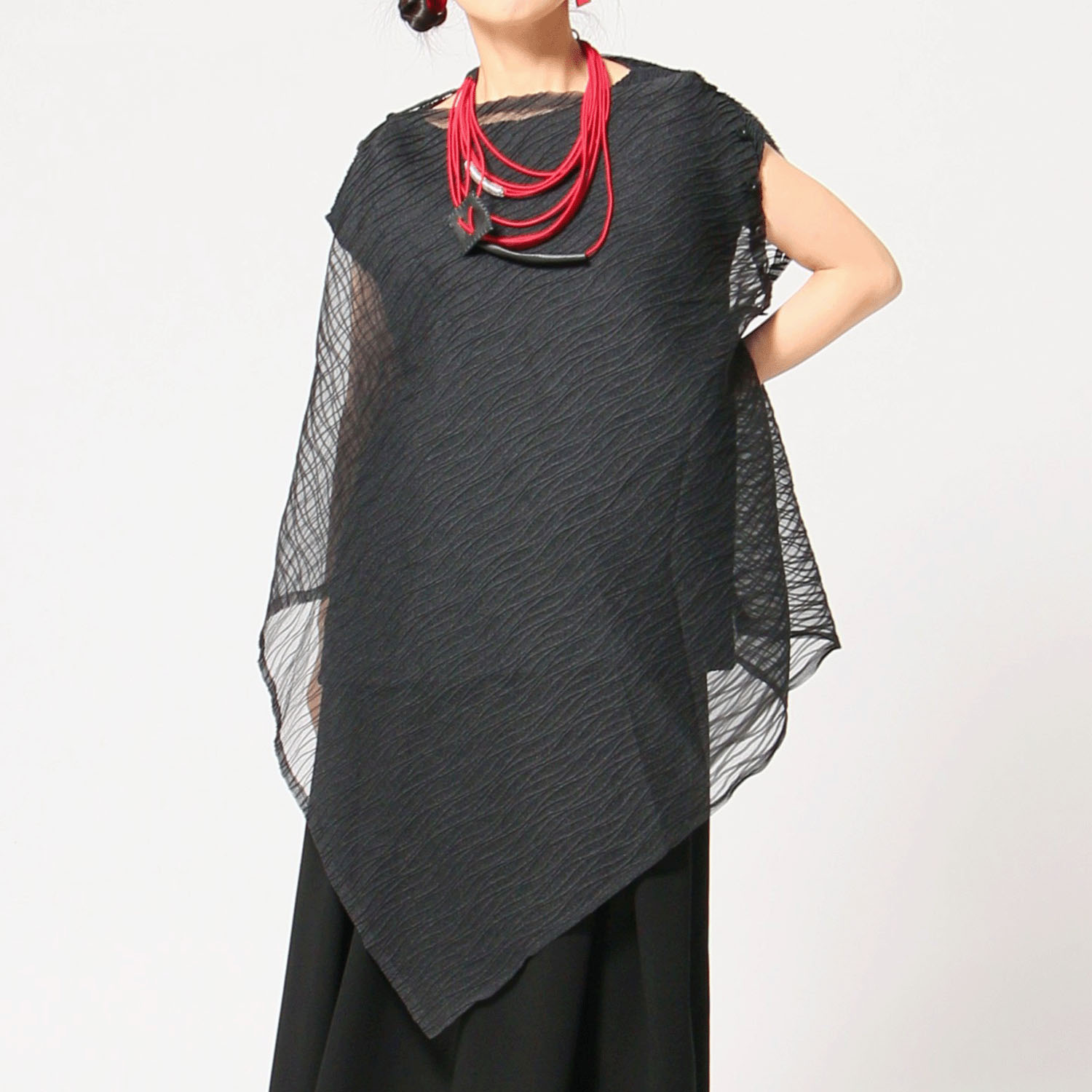 jalan jalan KUROオーガンジーブラウス - 画像2